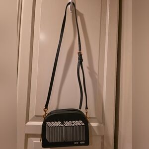 Marc Jacobs Black Crossbody Camera Bag with Optical Logo
